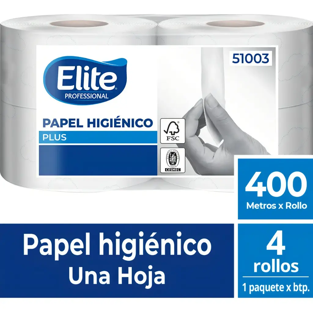 Papel Higiénico Elite Plus 4x400