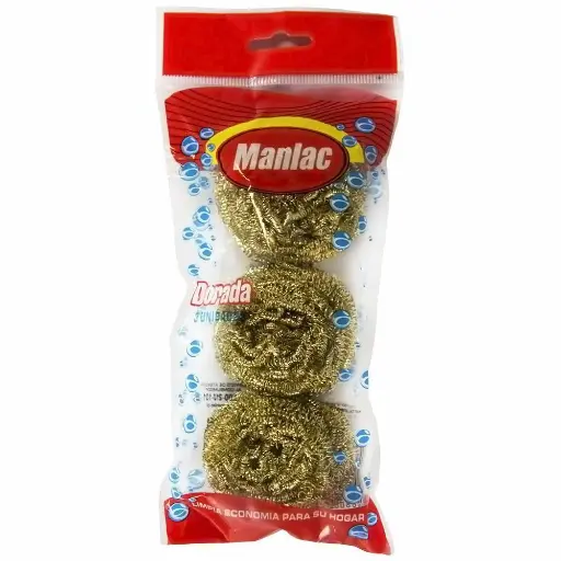 [24423] Esponja Acero Dorada 3 un