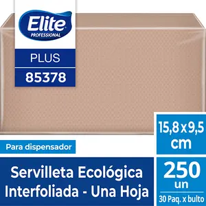 [24426] Servilleta Interfoliada Ecológica Elite UH para Dispensador 250 un