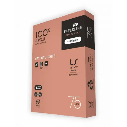 [24436] Resma Oficio Paperline 75 gr Reciclada
